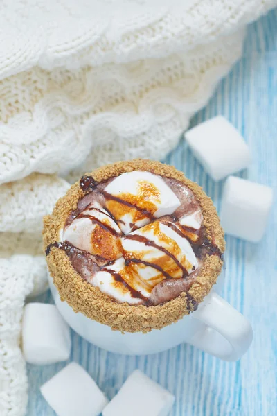 Smores warme chocolademelk — Stockfoto