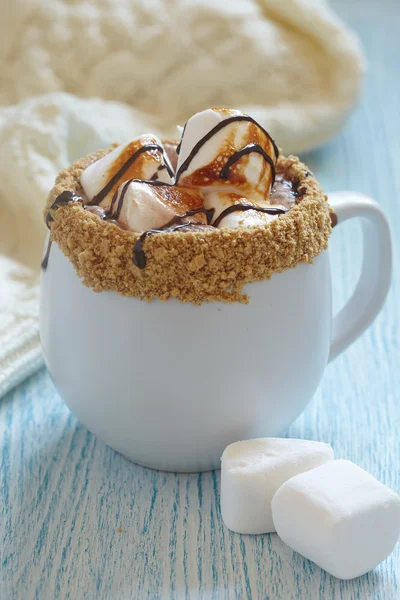 Smores varm choklad — Stockfoto