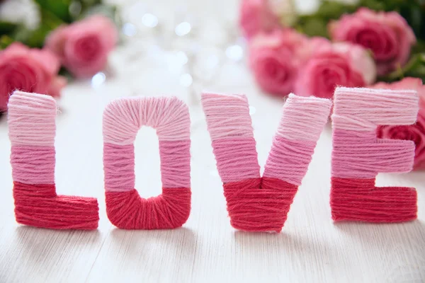 Concepto de San Valentín con letras de amor —  Fotos de Stock