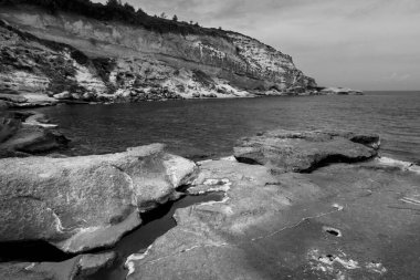 Karaburun İzmir 'in güzel siyah beyaz manzarası