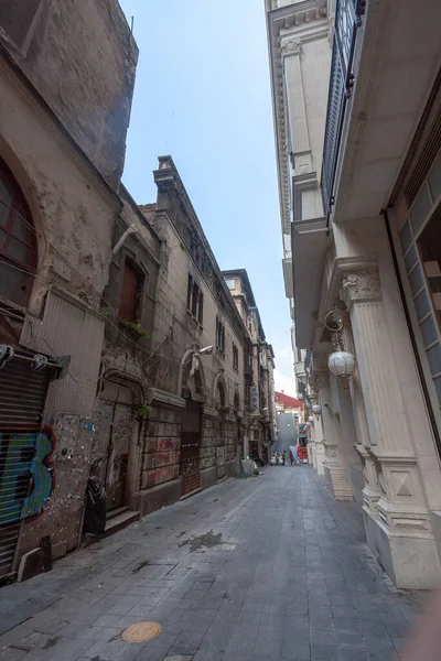 Strade Taksim Con Bellissimo Angolo Vecchi Edifici Architetture Antiche — Foto Stock