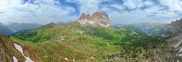 Dolomitler Dağ Manzarası Yukarıdan — Stok fotoğraf