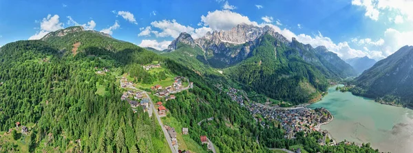 Dolomiterna Utsikt Över Bergen Ovanifrån — Stockfoto