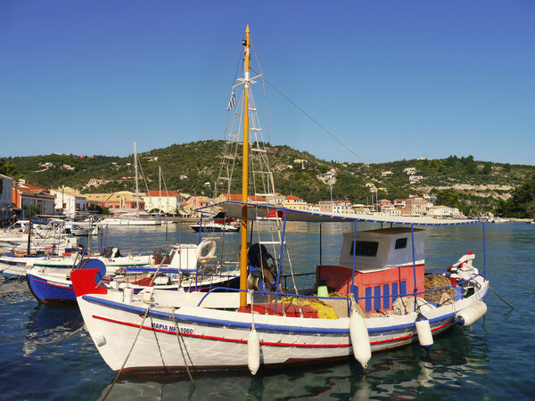 Greek fishing boats in port