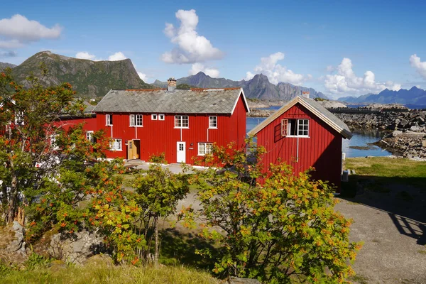 Lofoten dorf, norwegen — Stockfoto