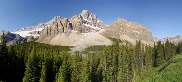 Szczyty gór i lasów — Zdjęcie stockowe