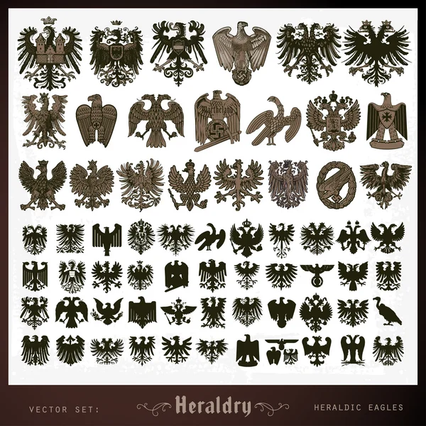 Heraldische vector adelaars set — Stockvector