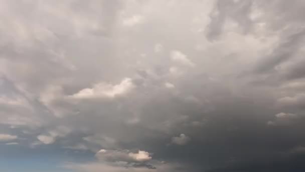 Nagraj Timelapse Sky Czarną Chmurę Ciemnoszare Chmury Burzowe Dramatyczne Niebo — Wideo stockowe