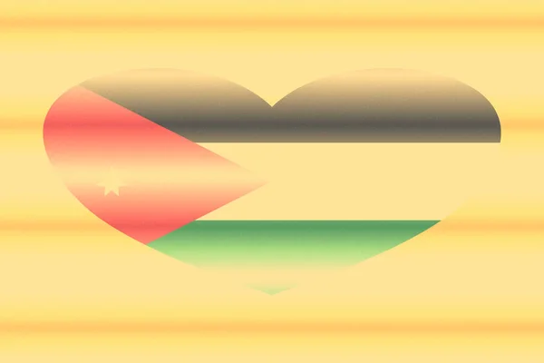 Abstrakte Flagge Jordaniens Grunge Herzform Pastell Hinterlegt Getreide — Stockfoto