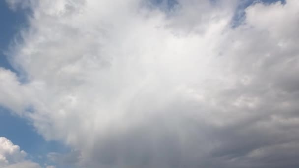 Cumulus Chmury Nad Błękitnym Letnim Niebem Timelapse Tylko Niebo — Wideo stockowe