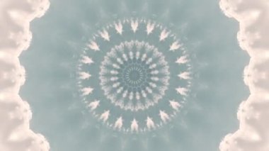Mandala. Renkli kaleydoskopik video kalıbı. Simetrik çok renkli desen.