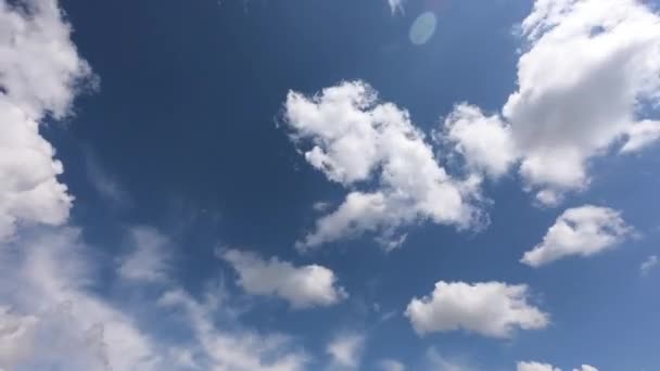 Time Lapse Bílé Mraky Modré Obloze Blue Sky Cloud Místem — Stock video