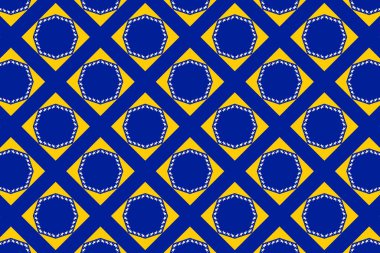 Bosna-Hersek bayrağının renklerinde basit geometrik desen