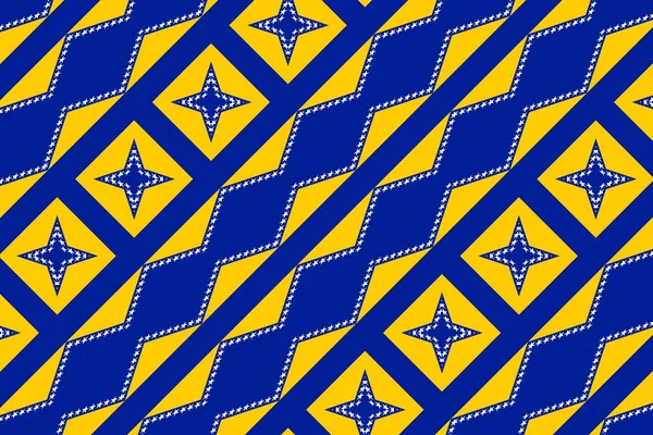 Bosna-Hersek bayrağının renklerinde basit geometrik desen