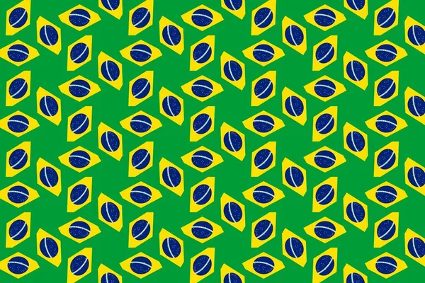 Simple Geometric Pattern Colors National Flag Brazil — Stock Photo, Image