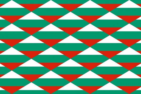 Простий Геометричний Візерунок Кольорів Національного Прапора Болгарії — стокове фото