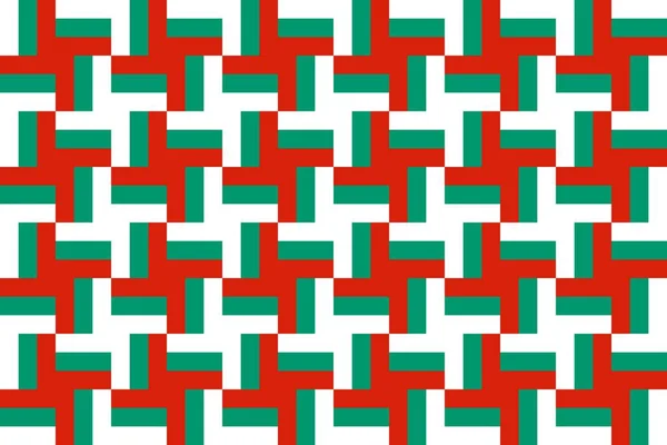 Egyszerű Geometriai Minta Színek Nemzeti Zászló Bulgária — Stock Fotó