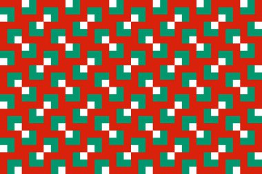 Bulgaristan bayrağının renklerinde basit geometrik desen