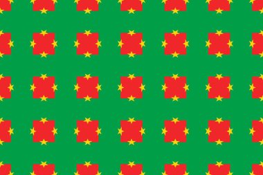 Burkina Faso bayrağının renklerinde basit geometrik desen