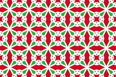 Burundi bayrağının renklerinde basit geometrik desen