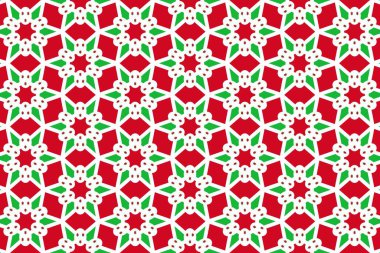 Burundi bayrağının renklerinde basit geometrik desen