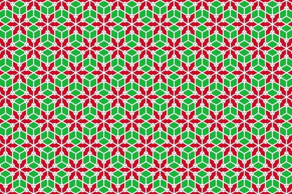 Burundi bayrağının renklerinde basit geometrik desen