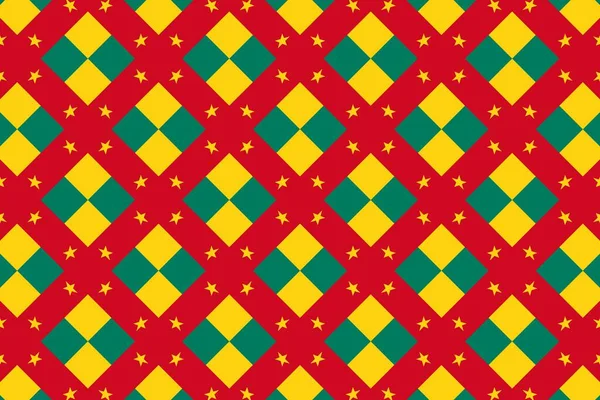 Einfaches Geometrisches Muster Den Farben Der Nationalflagge Kameruns — Stockfoto