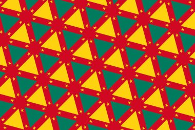 Kamerun ulusal bayrağının renklerinde basit geometrik desen