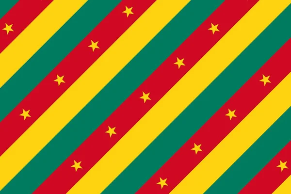 Simple Geometric Pattern Colors National Flag Cameroon — Stock Photo, Image