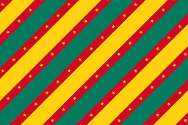 Kamerun ulusal bayrağının renklerinde basit geometrik desen