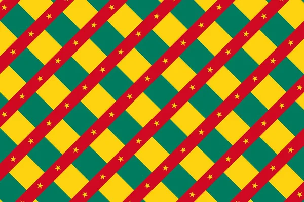 Kamerun Ulusal Bayrağının Renklerinde Basit Geometrik Desen — Stok fotoğraf