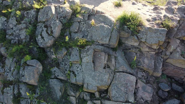 Sheer Stone Rock Aerial View Boulders Bird Eye View — Stock Photo, Image