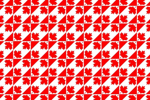 Eenvoudig Geometrisch Patroon Kleuren Van Nationale Vlag Van Canada — Stockfoto