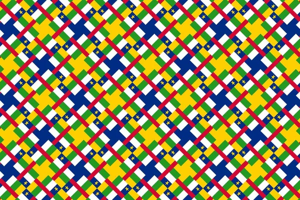 中非共和国国旗颜色的简单几何图案 — 图库照片