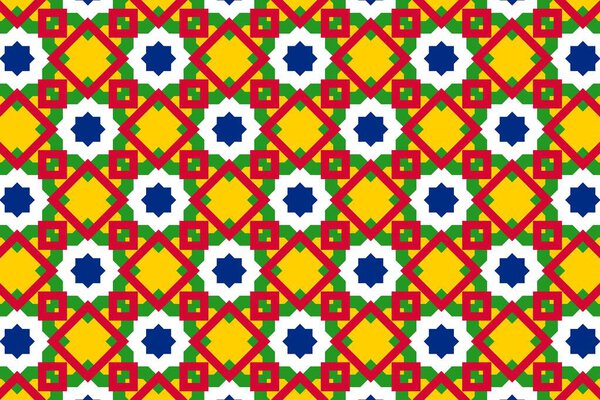 Simple geometric pattern in the colors of the national flag of Central African Republic