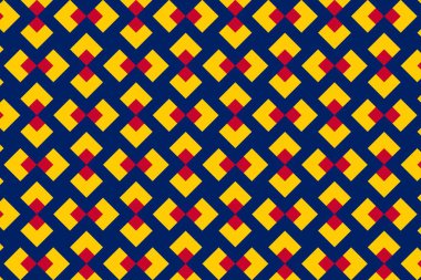 Çad 'ın ulusal bayrağının renklerinde basit geometrik desen