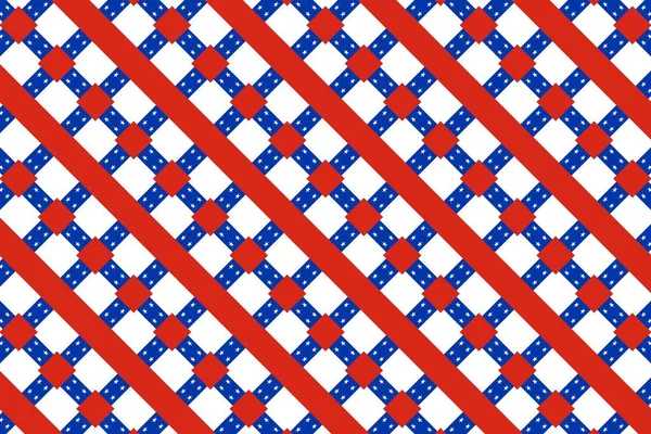 Eenvoudig Geometrisch Patroon Kleuren Van Nationale Vlag Van Chili — Stockfoto