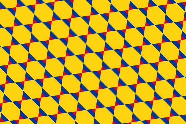 Kolombiya bayrağının renklerinde basit geometrik desen