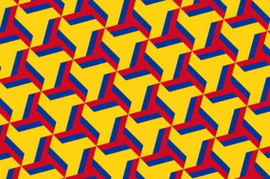 Kolombiya bayrağının renklerinde basit geometrik desen