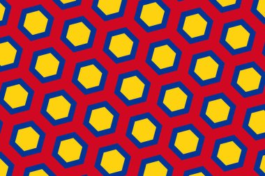 Kolombiya bayrağının renklerinde basit geometrik desen