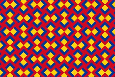 Kolombiya bayrağının renklerinde basit geometrik desen