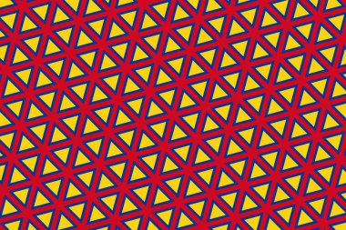 Kolombiya bayrağının renklerinde basit geometrik desen