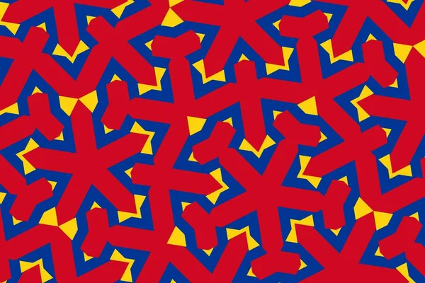 コロンビア国旗の色のシンプルな幾何学模様 — ストック写真