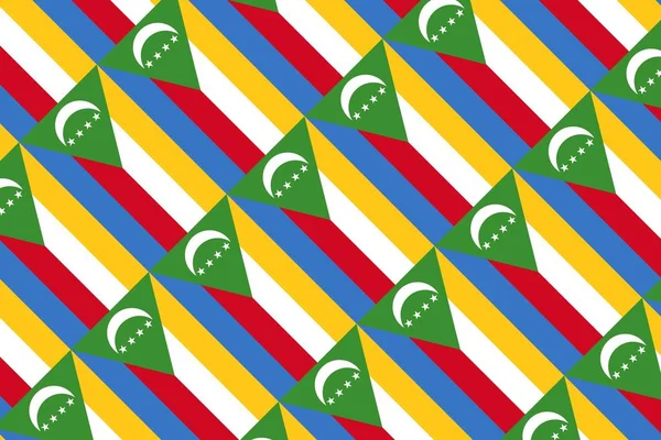コモロの国旗の色のシンプルな幾何学模様 — ストック写真
