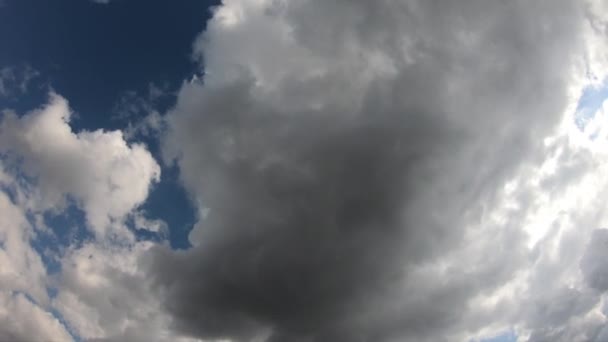 Nuvole Cumulo Contro Cielo Blu Time Lapse Paesaggio — Video Stock
