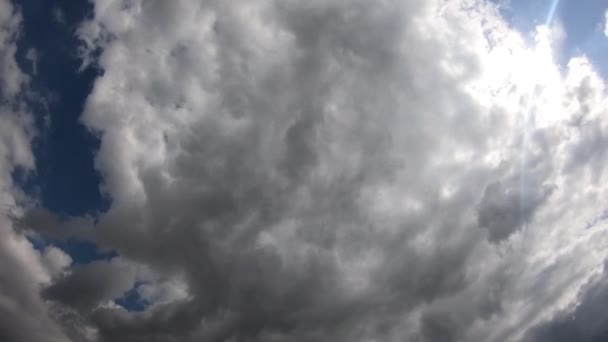 Nuvole Cumulo Contro Cielo Blu Time Lapse Paesaggio — Video Stock
