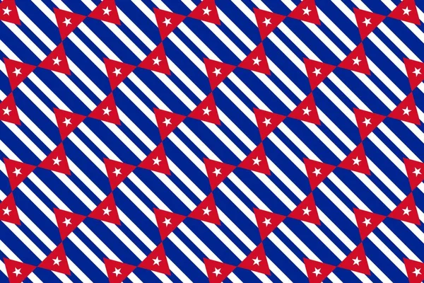 Простий Геометричний Візерунок Кольорів Національного Прапора Куби — стокове фото