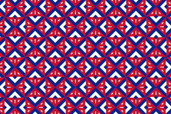Patrón Geométrico Simple Los Colores Bandera Nacional Cuba —  Fotos de Stock