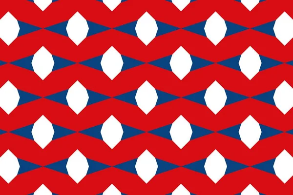 Prosty Wzór Geometryczny Kolorach Flagi Narodowej Republiki Czeskiej — Zdjęcie stockowe