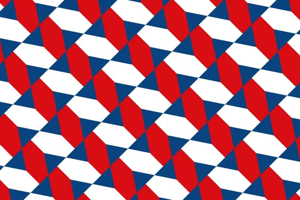 Simple Geometric Pattern Colors National Flag Czech Republic — Stock Photo, Image